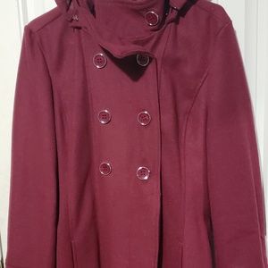 Burgundy Charlotte Russe XL Peacoat